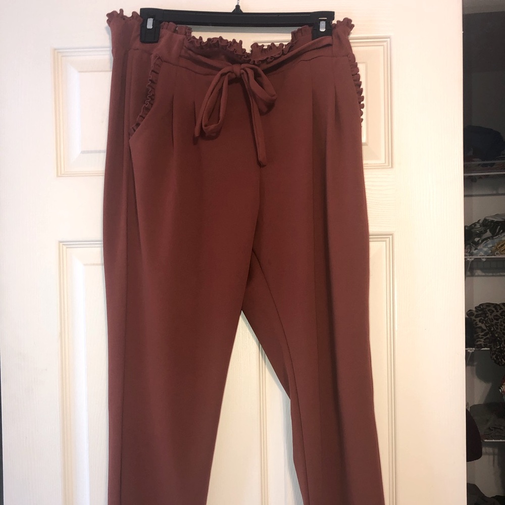 High-Waist PaperBag Trousers